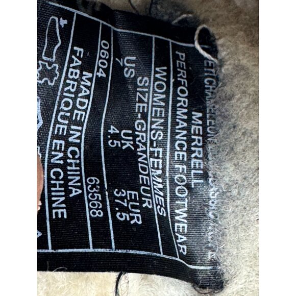 Merrell Womens Snow Mocs Suede Sheepskin Shoes Size 7 Beige Performance Footwear - Picture 6 of 14